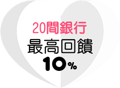 20間銀行最高回饋10%