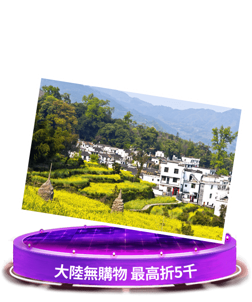大陸無購物 最高折5千